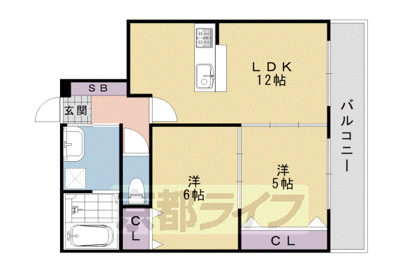 FIRST HILLS TAHARA(2LDK/2階)の間取り写真