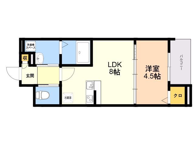ROBOT HOME高宮(1LDK/1階)の間取り写真