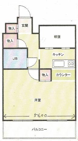 サンコーロイヤル(ワンルーム/4階)の間取り写真