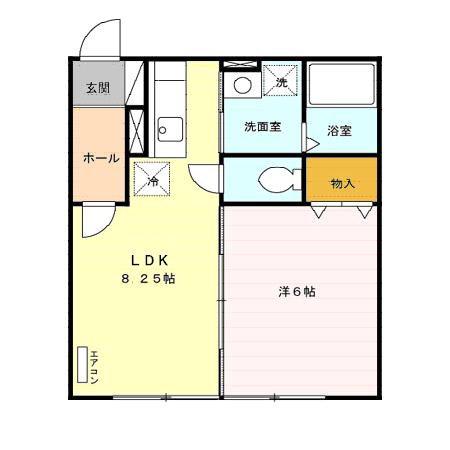 HIROビレッジ(1LDK/1階)の間取り写真