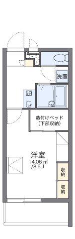 レオパレスベルエポック(1K/1階)の間取り写真