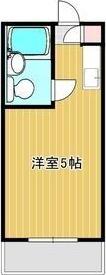 ビラ東海(ワンルーム/3階)の間取り写真