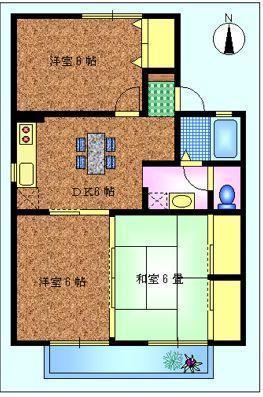 セジュールエクセル(3DK/2階)の間取り写真