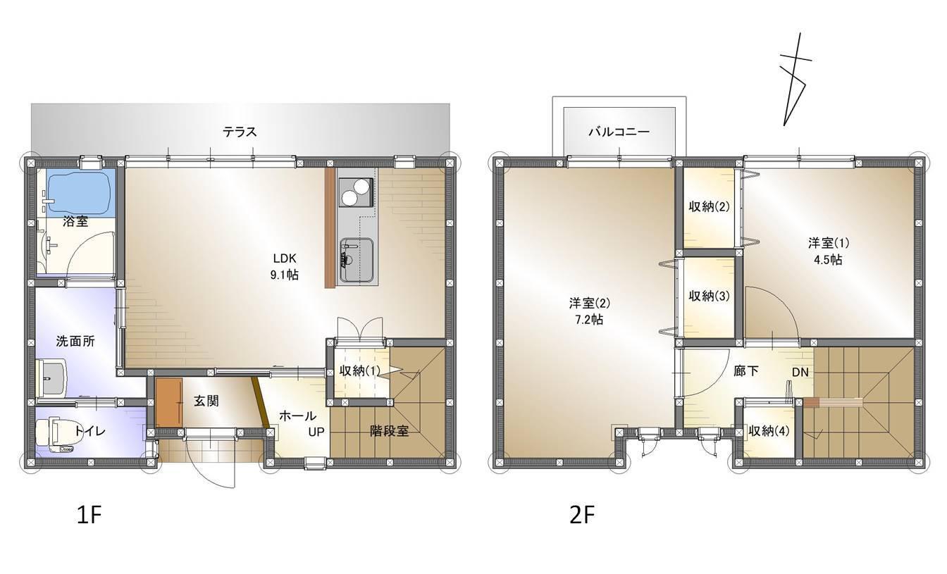 セラヴィ(2LDK/1階)の間取り写真