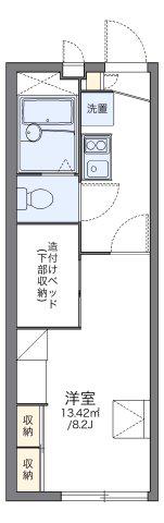 レオパレス霞南(1K/1階)の間取り写真