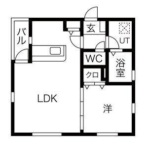 ロイヤル フォレスト(1LDK/3階)の間取り写真