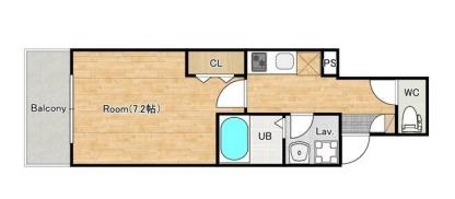 ジーメゾン千葉洲ユディン(1K/3階)の間取り写真