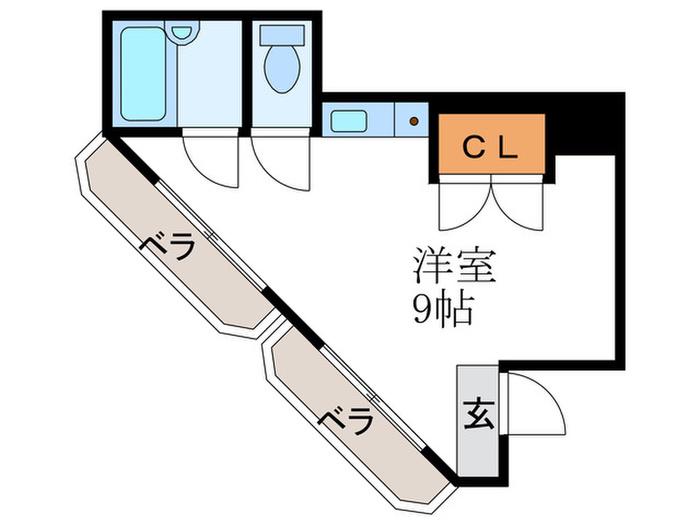 シャトーカズキ(ワンルーム/3階)の間取り写真