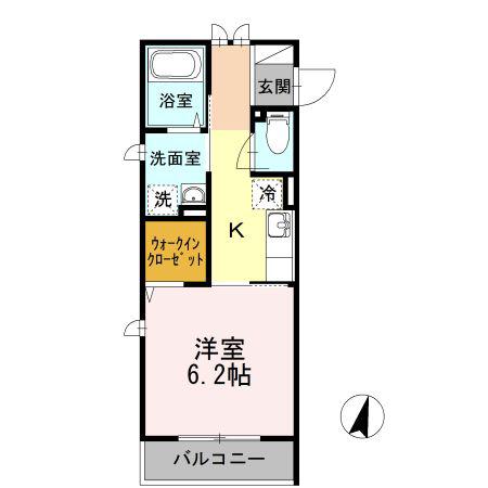 リマージュ(1K/2階)の間取り写真
