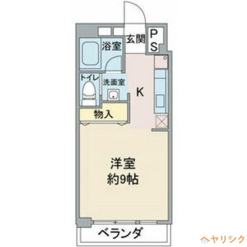 CUBE・19(1K/2階)の間取り写真