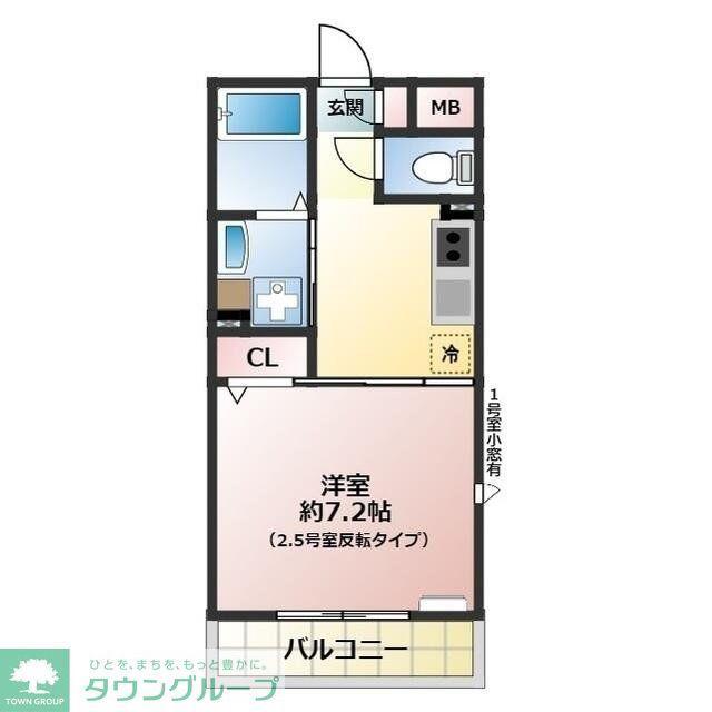 リップス(1K/1階)の間取り写真
