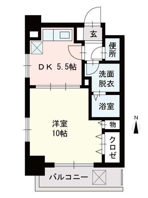 GH舞鶴(1DK/6階)の間取り写真