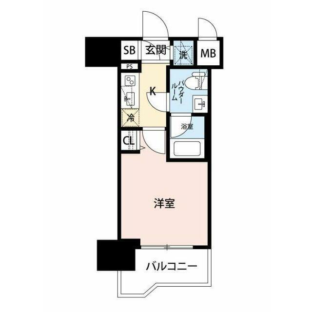 SHOKEN RESIDENCE 横浜阪東橋(1K/4階)の間取り写真