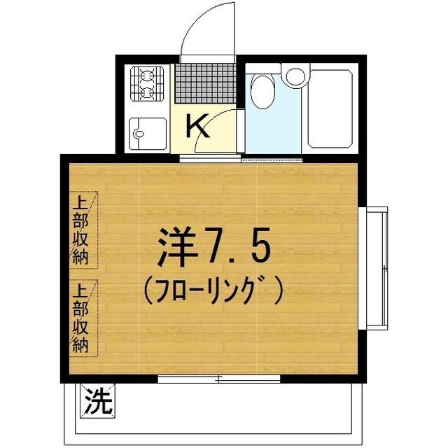NKハイツ(1K/2階)の間取り写真