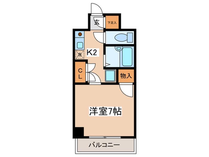 リシェール町田(1K/5階)の間取り写真