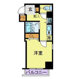 スカイコート芝壱番館(1K/11階)の間取り写真