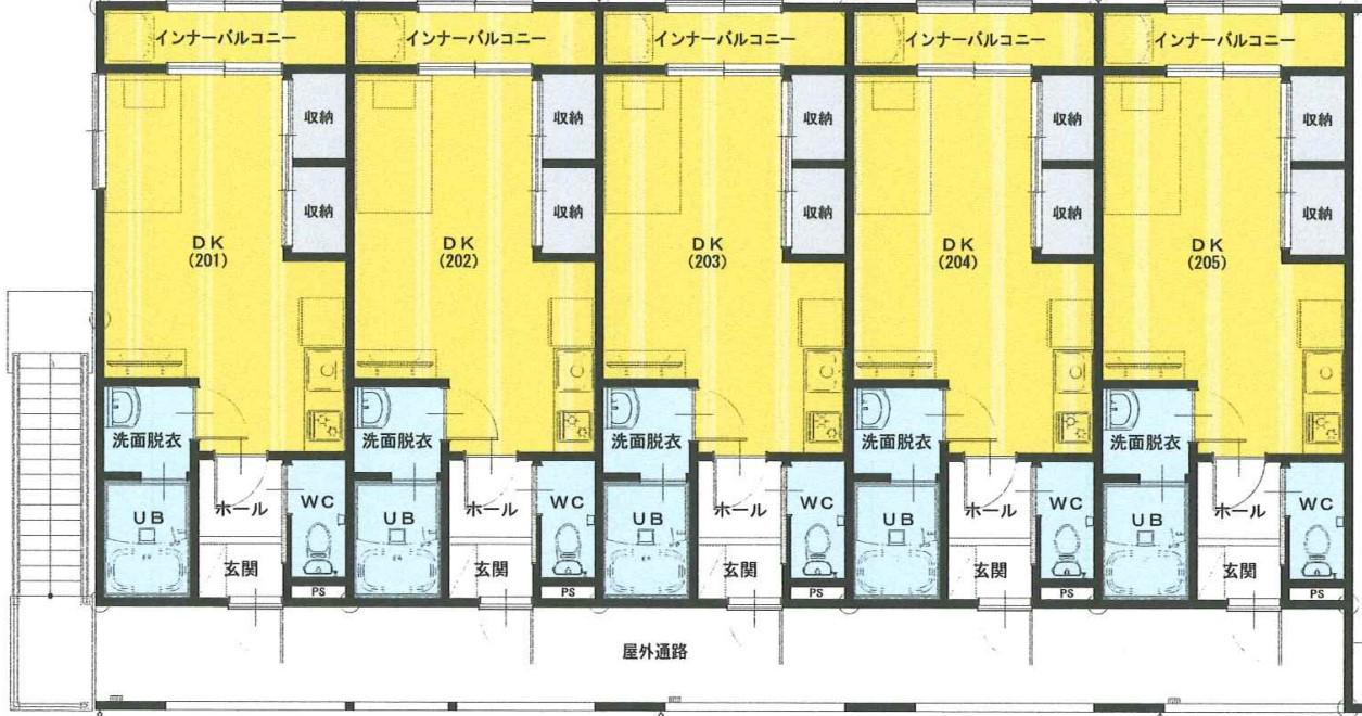 アズール輝月(ワンルーム/1階)の間取り写真