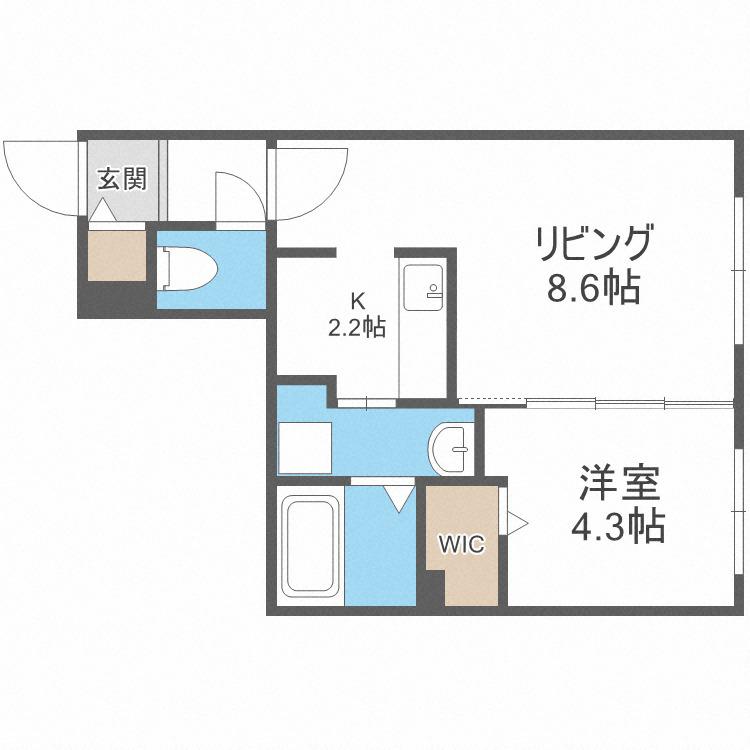 ARMADA(1LDK/5階)の間取り写真