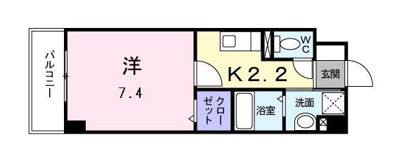 パレス・ウチダ(1K/3階)の間取り写真