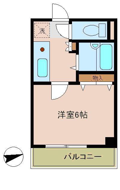グランピエールK3(1K/4階)の間取り写真