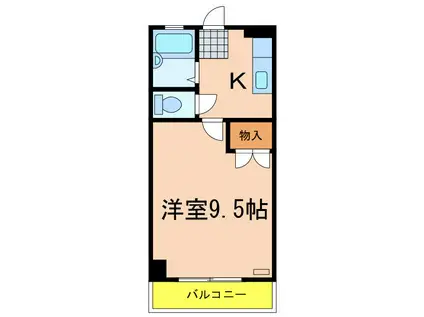 グランドォール宇都宮II(1K/2階)の間取り写真