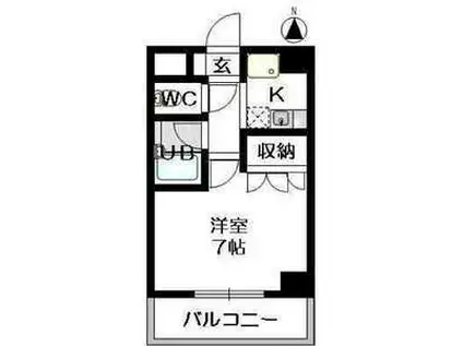 STUDIO SHIROGANE(1K/4階)の間取り写真
