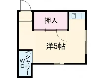コーポM(ワンルーム/2階)の間取り写真
