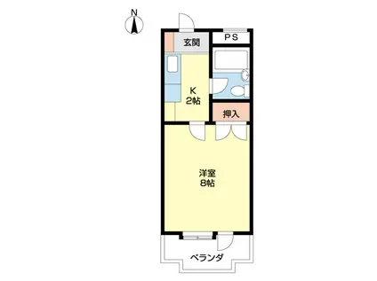 コーポ三沢(1K/1階)の間取り写真