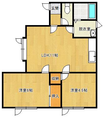 小林マンション(2LDK/1階)の間取り写真