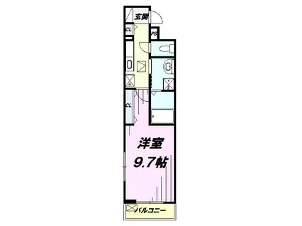 メゾンドヌール山崎II(1K/3階)の間取り写真