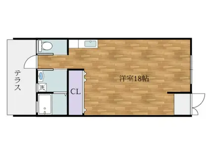 第2ハイツフジ(ワンルーム/1階)の間取り写真