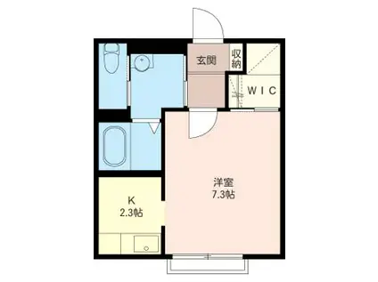 ラ・ルーナ(1K/1階)の間取り写真