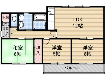フレアISUZU(3LDK/2階)の間取り写真