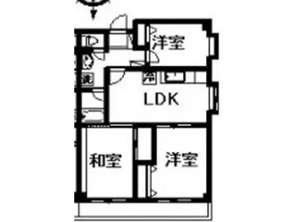 ボン・エトワール三鷹(3LDK/5階)の間取り写真