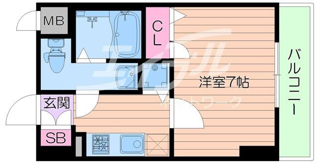 ララプレイス ザ・京橋ステラ(1K/5階)の間取り写真
