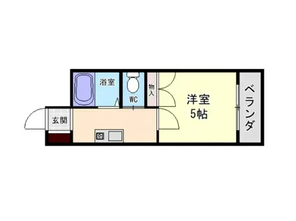 グローバル高田(1K/4階)の間取り写真