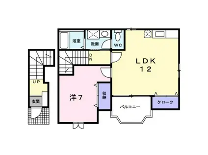 デスパシオ(1LDK/2階)の間取り写真