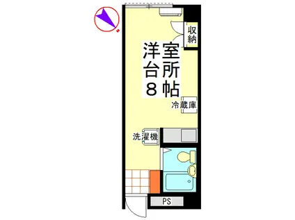 第1野田マンション(ワンルーム/4階)の間取り写真