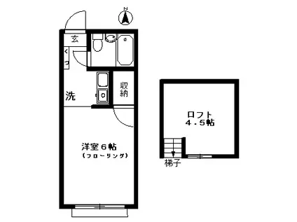 ラメール桜上水(ワンルーム/2階)の間取り写真