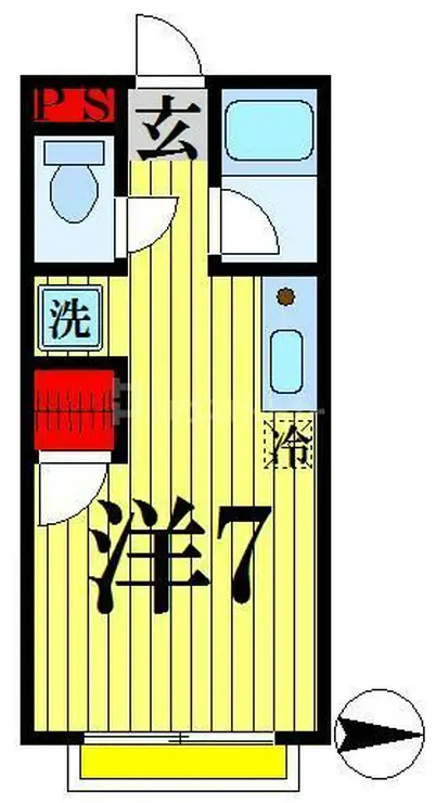 ルナマンション西新井 3階階 間取り