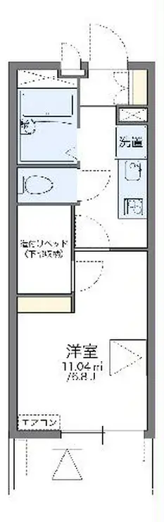 レオパレスKOIWAI 4階階 間取り