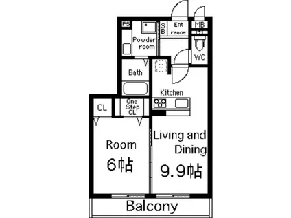 フォーシーズン御厨(1LDK/2階)の間取り写真