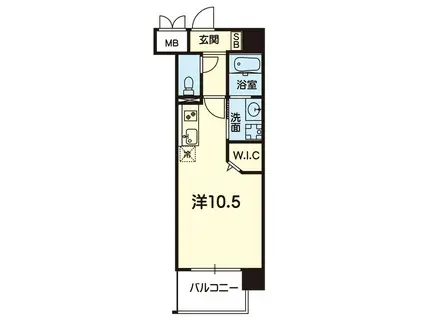 CJ AMB(ワンルーム/6階)の間取り写真
