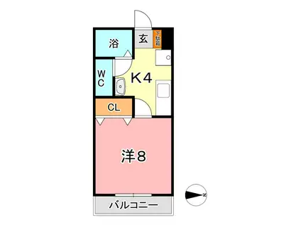 アイディアル(1K/3階)の間取り写真
