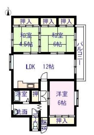 ホワイトストーン(3LDK/2階)の間取り写真