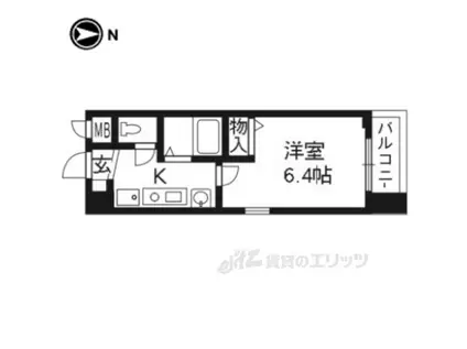 エイペックス京都新京極1(1K/5階)の間取り写真