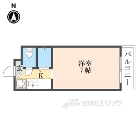 ZONE24(1K/1階)の間取り写真