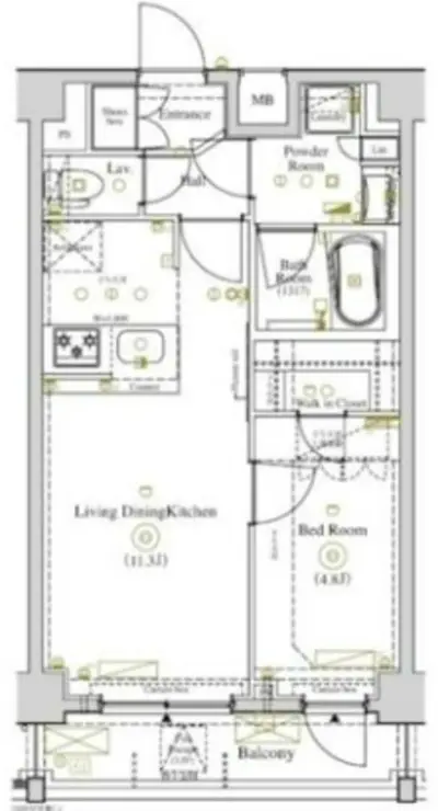 AXAS西馬込アジールコート 2階階 間取り