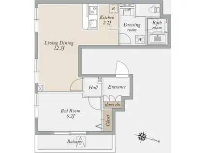 アーバンパーク王子(1LDK/3階)の間取り写真