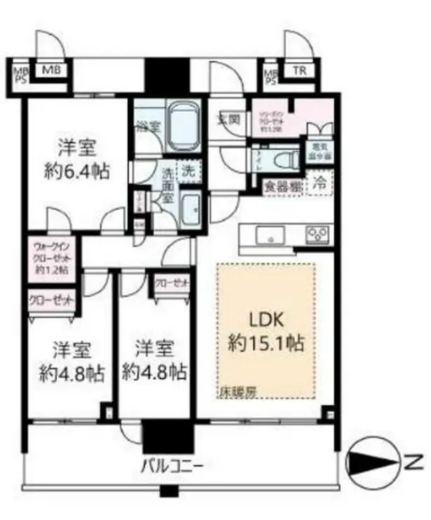 THE TOYOSU TOWER 41階階 間取り